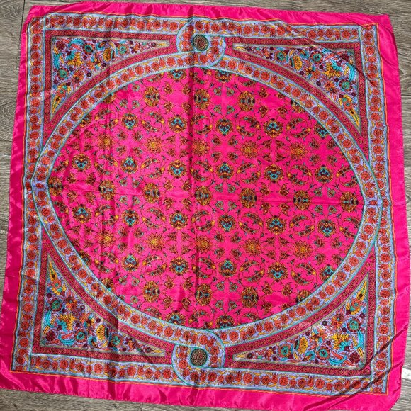 Pink Scarf  30" x 30" Made in Italy - Picture 1 of 5